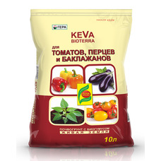 Грунт с биогумусом KEVA BIOTERRA Для томатов и перцев 10л
